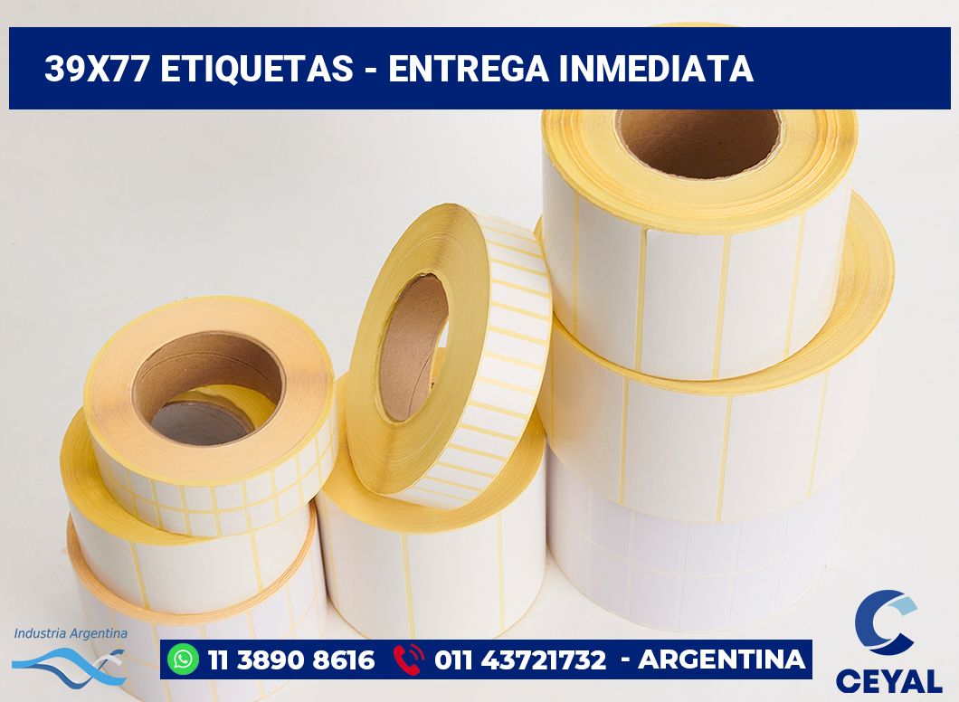 39×77 Etiquetas