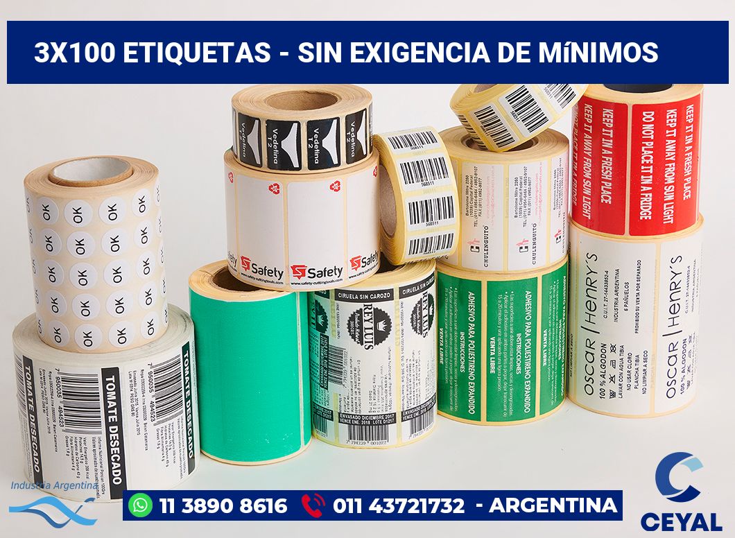 3×100 Etiquetas