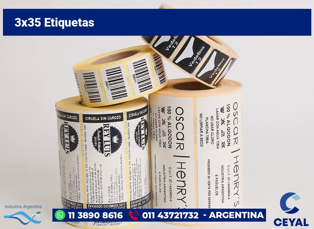 3x35 Etiquetas