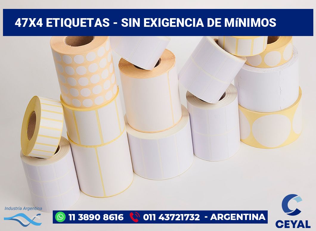 47×4 Etiquetas