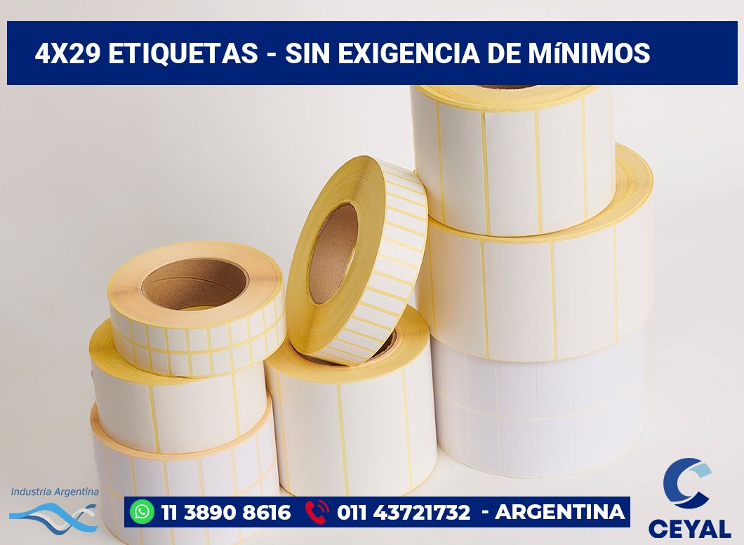 4×29 Etiquetas