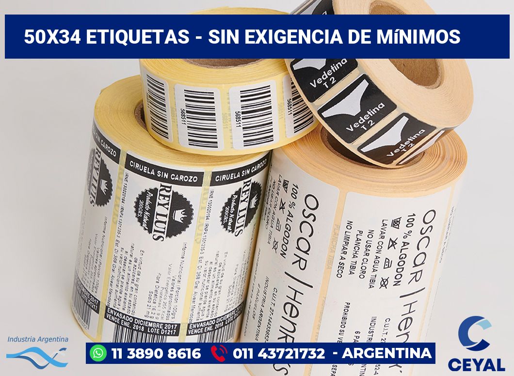 50x34 Etiquetas