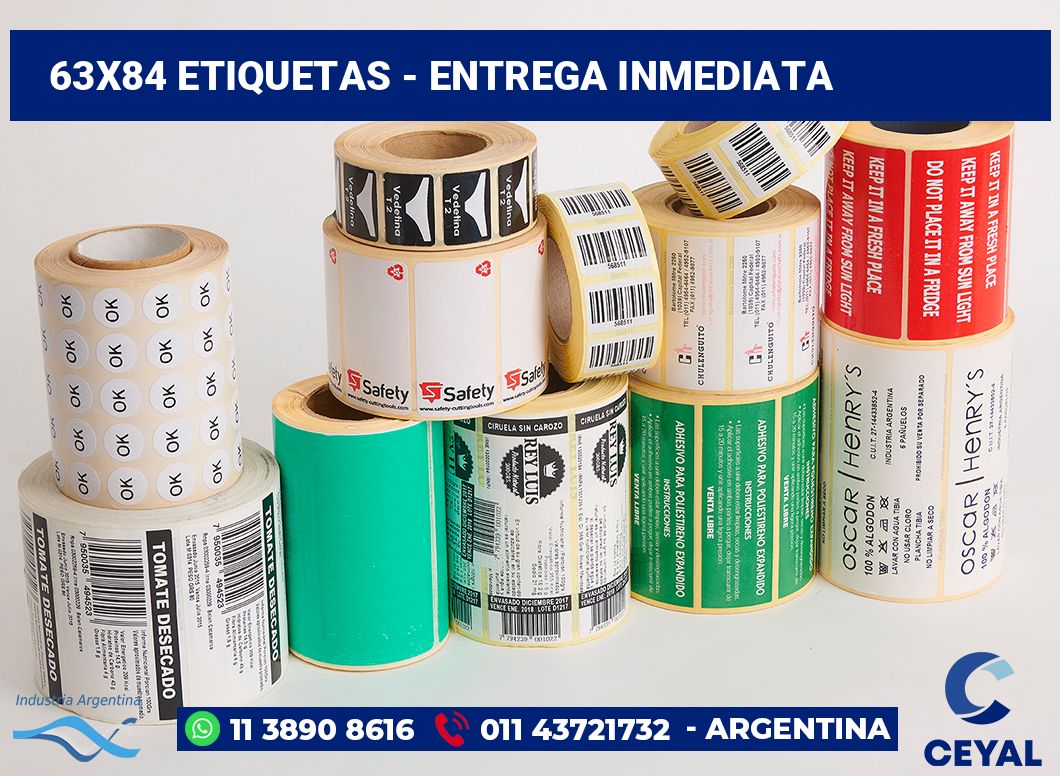 63×84 Etiquetas