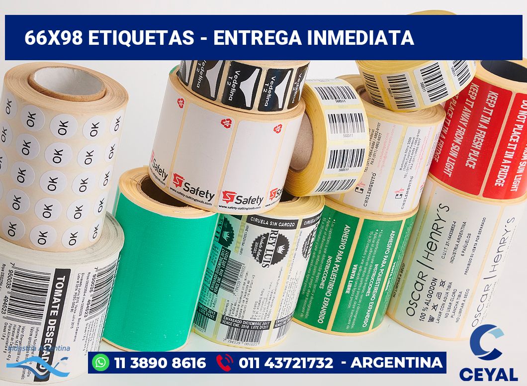 66x98 Etiquetas