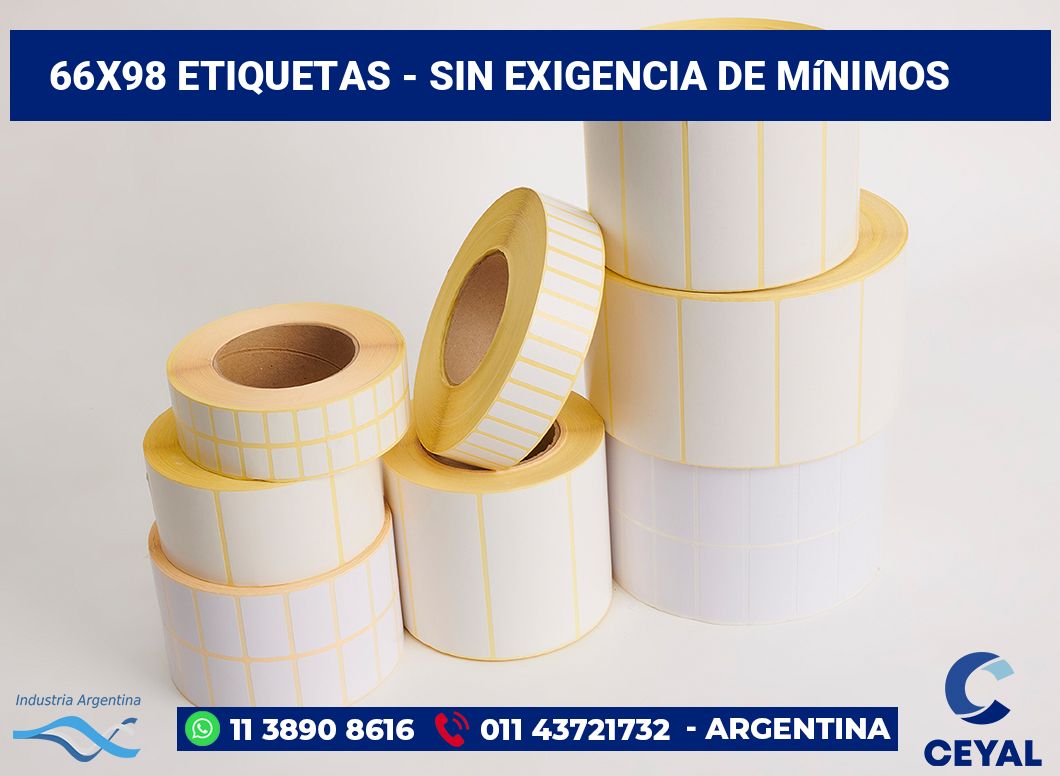 66×98 Etiquetas