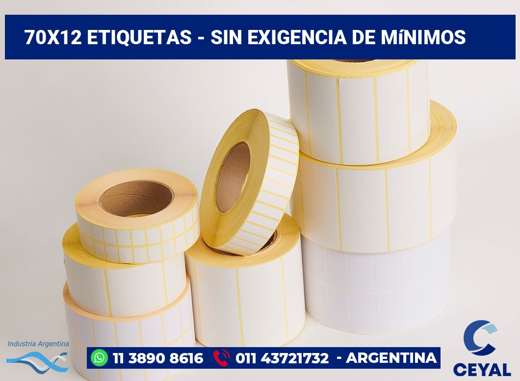 70×12 Etiquetas