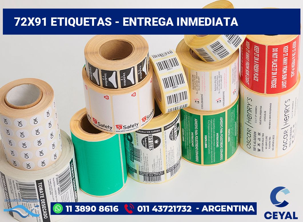 72x91 Etiquetas
