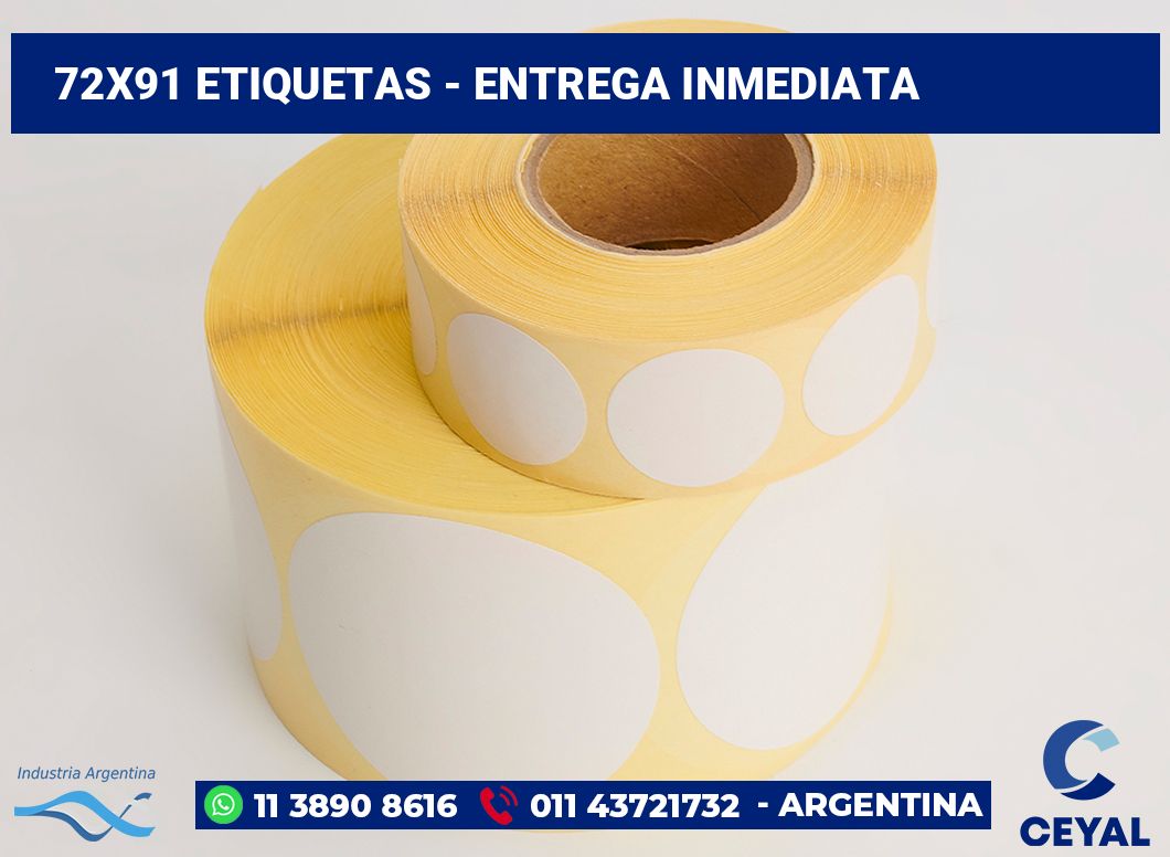 72×91 Etiquetas