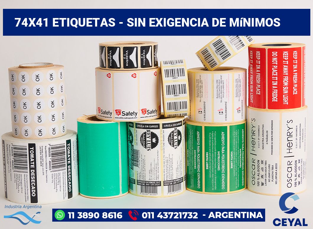 74x41 Etiquetas