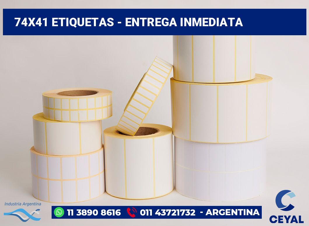 74×41 Etiquetas