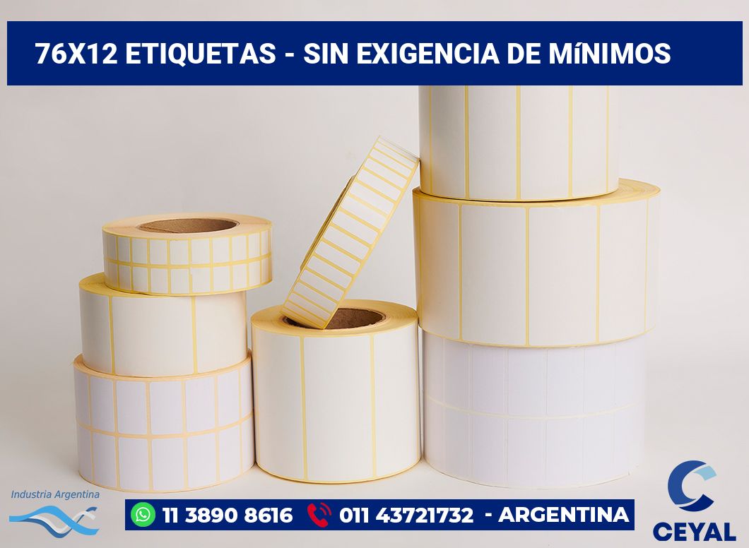 76×12 Etiquetas