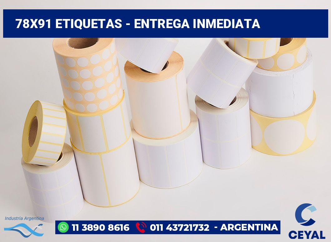 78x91 Etiquetas