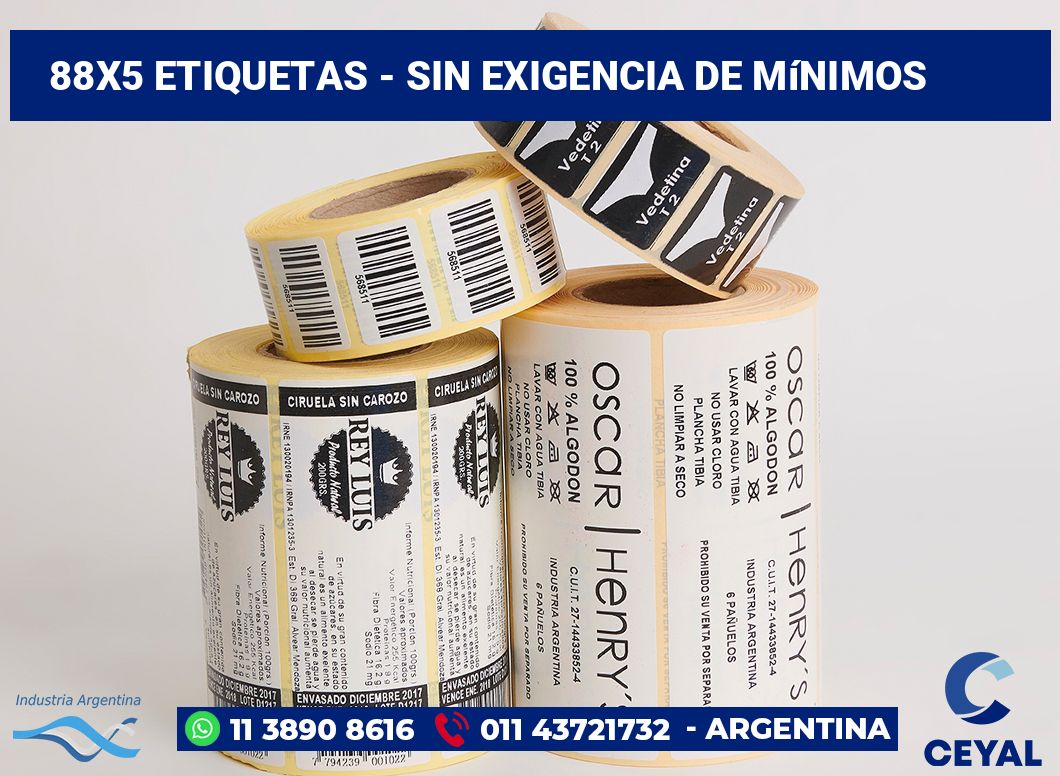 88×5 Etiquetas
