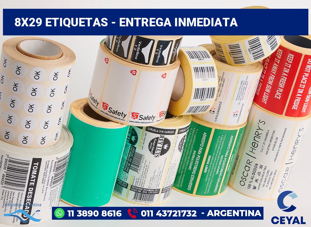 8x29 Etiquetas