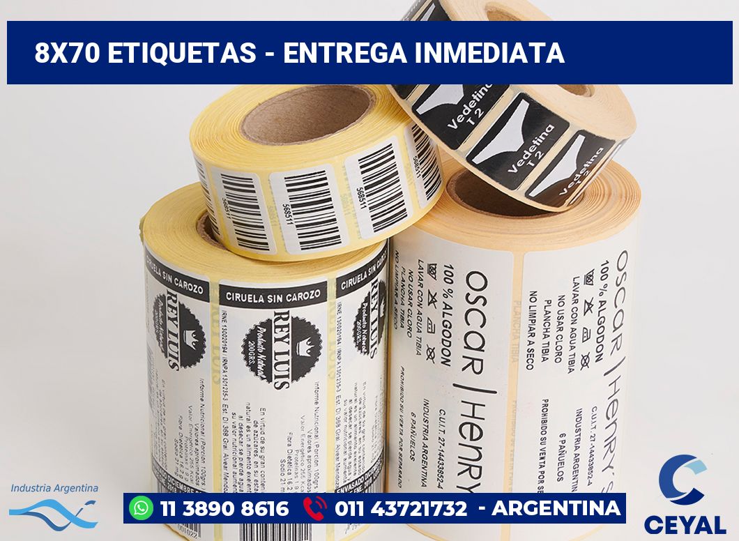 8x70 Etiquetas
