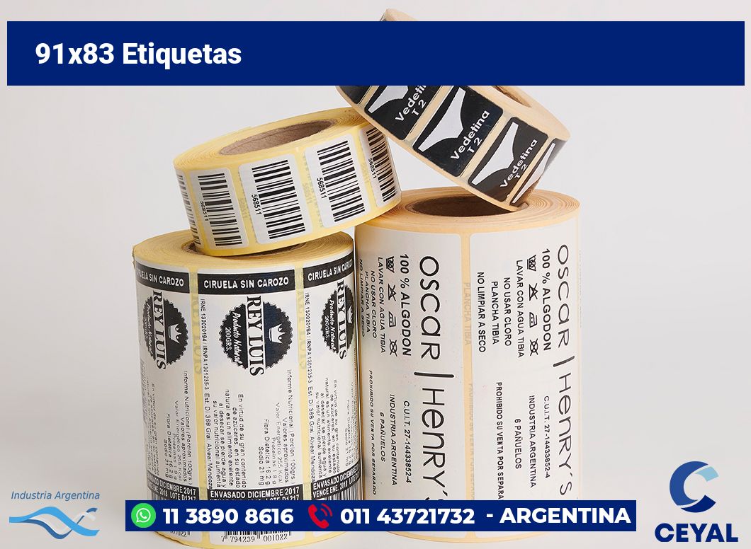 91×83 Etiquetas