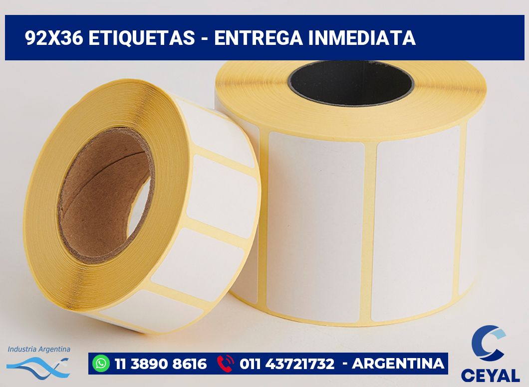 92×36 Etiquetas