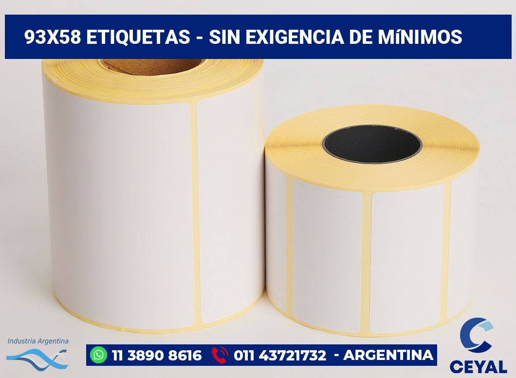 93×58 Etiquetas