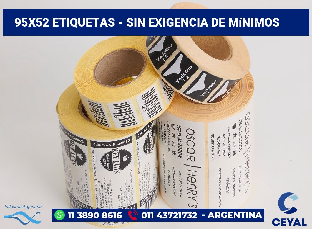95×52 Etiquetas