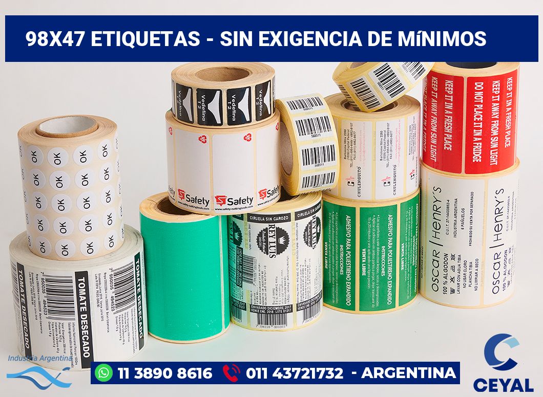 98x47 Etiquetas