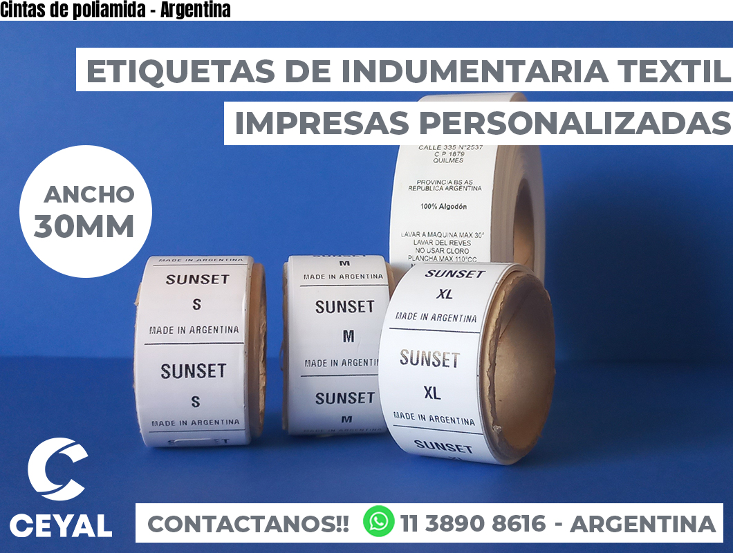 Cintas de poliamida - Argentina