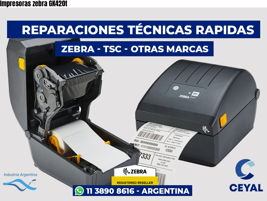 Impresoras zebra GK420t