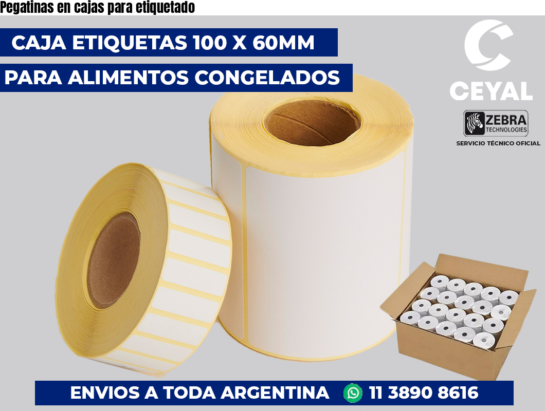 Pegatinas en cajas para etiquetado