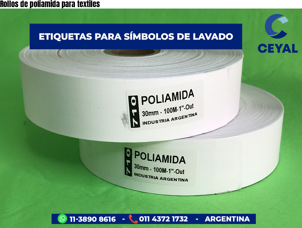 Rollos de poliamida para textiles