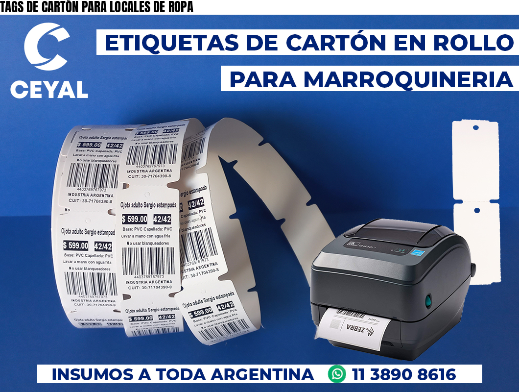 TAGS DE CARTÓN PARA LOCALES DE ROPA