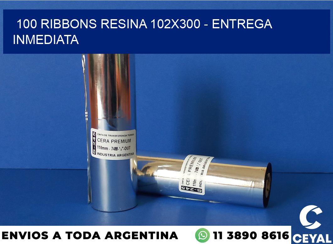 100 Ribbons resina 102×300 – Entrega inmediata