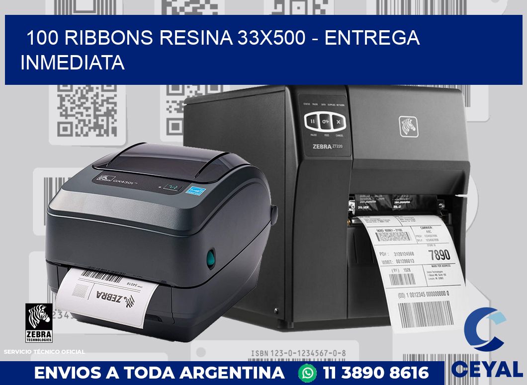 100 Ribbons resina 33x500 - Entrega inmediata