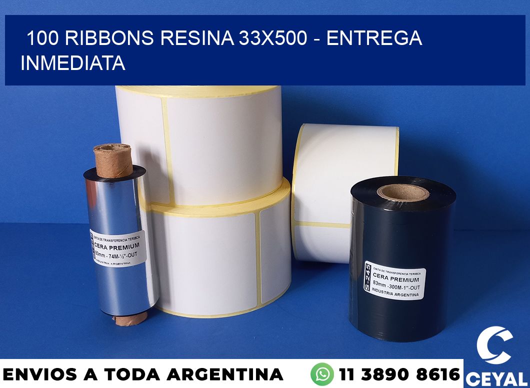 100 Ribbons resina 33×500 – Entrega inmediata