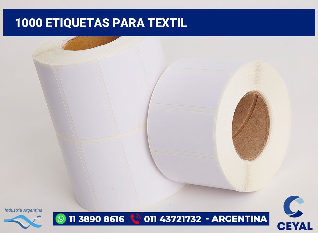 1000 Etiquetas para textil