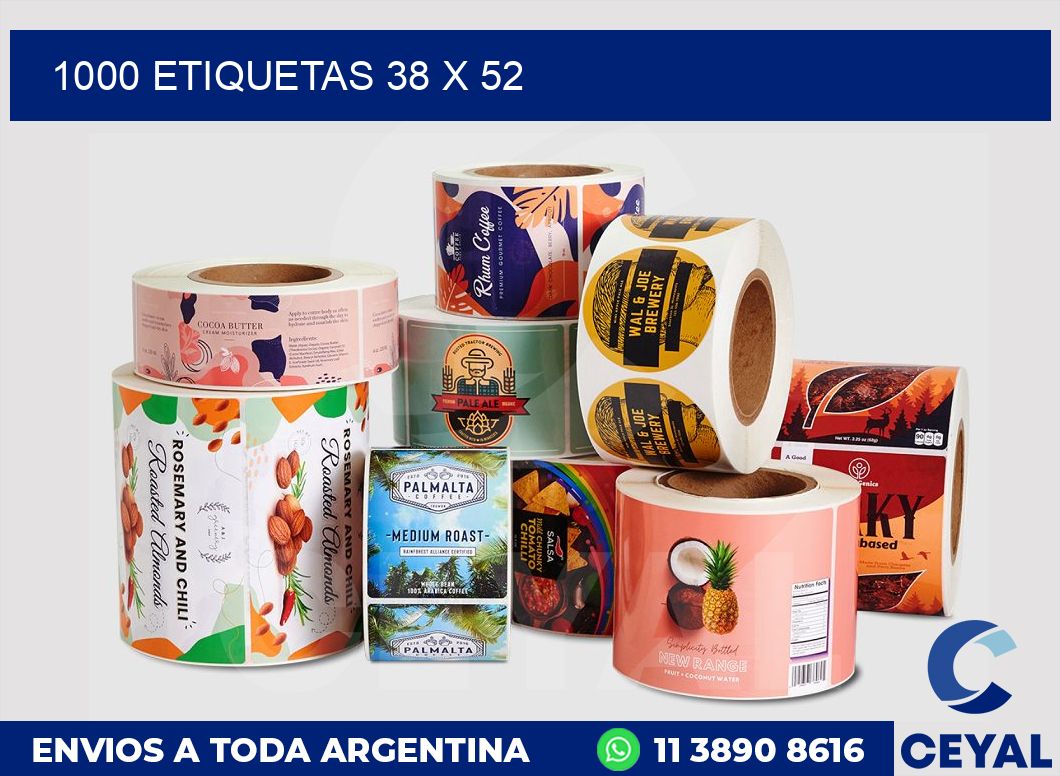 1000 etiquetas 38 x 52