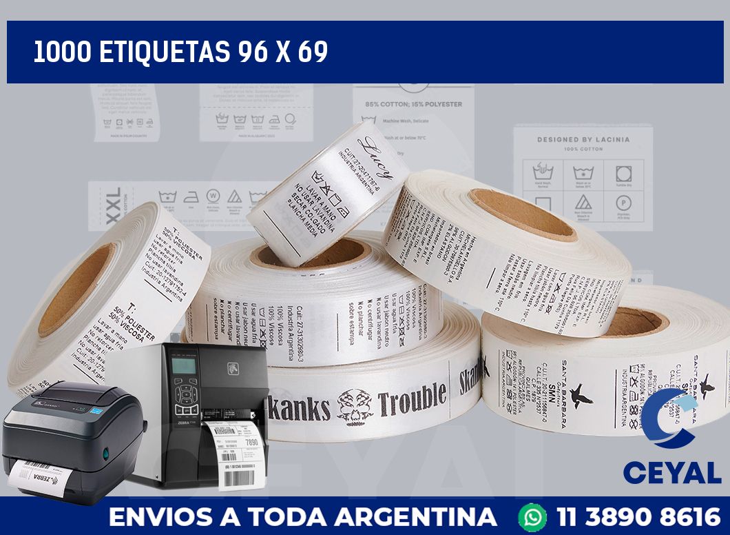 1000 etiquetas 96 x 69