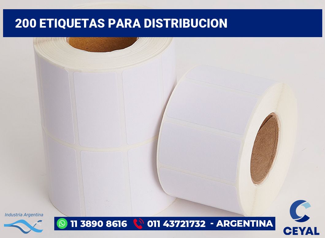 200 Etiquetas para distribucion