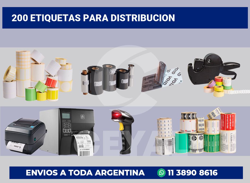 200 Etiquetas para distribucion