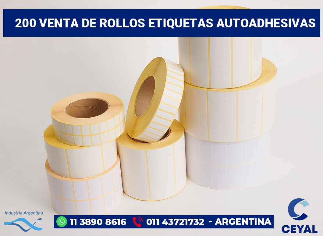 200 Venta de rollos etiquetas autoadhesivas