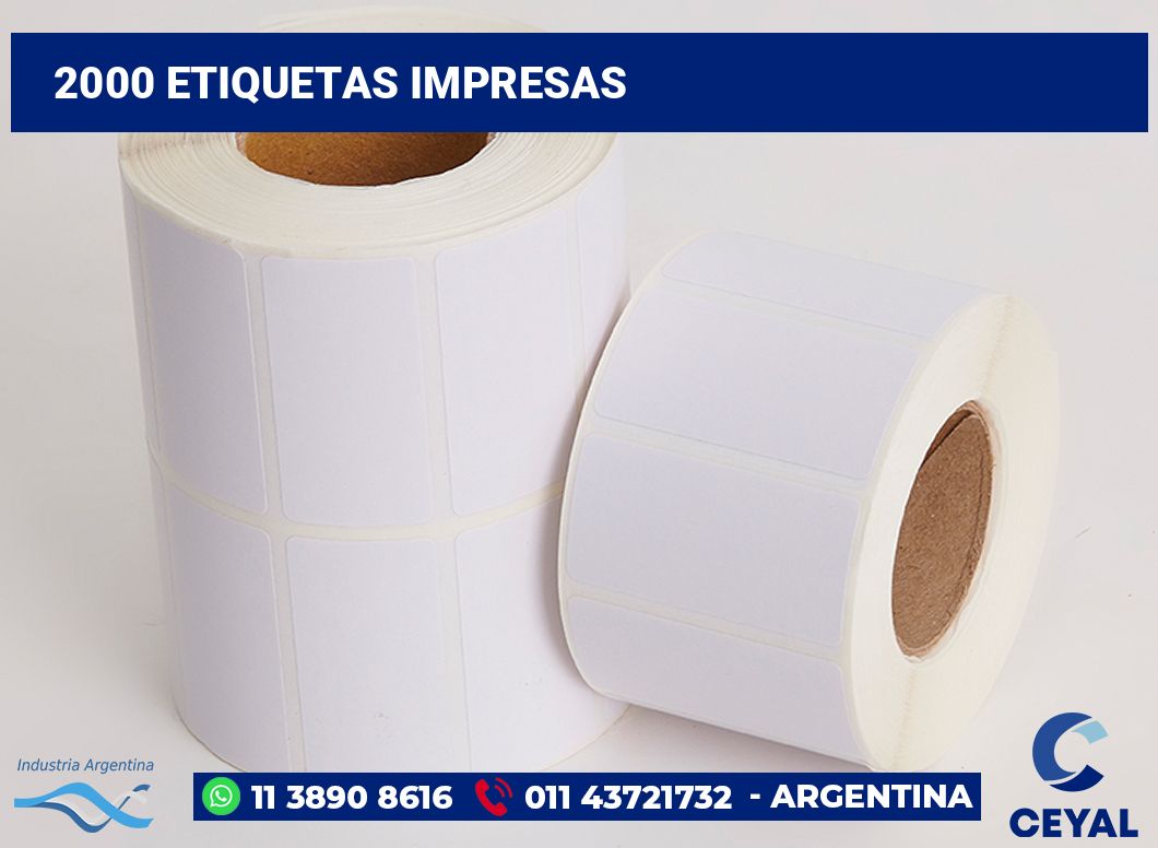 2000 Etiquetas impresas