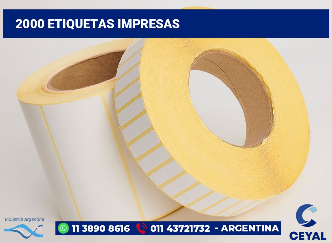 2000 Etiquetas impresas