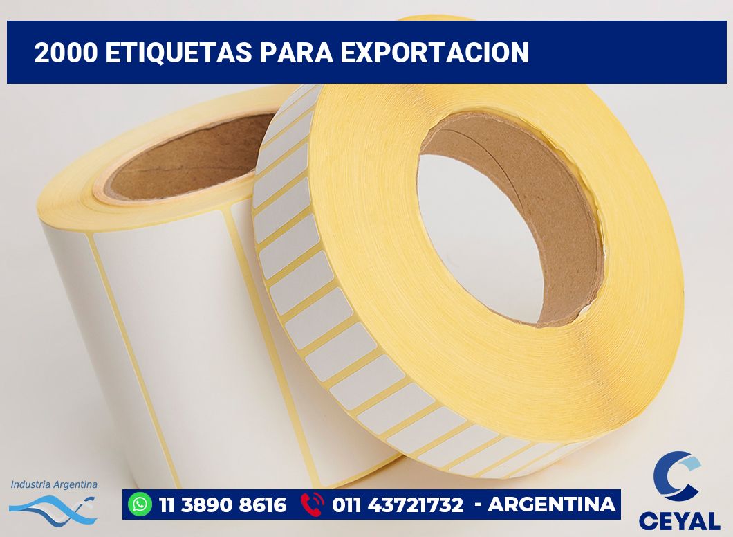 2000 Etiquetas para exportacion