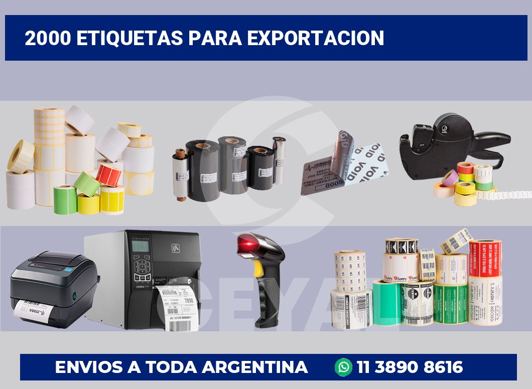 2000 Etiquetas para exportacion