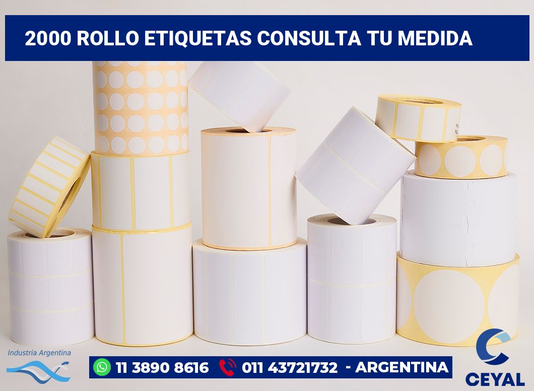 2000 Rollo etiquetas consulta tu medida