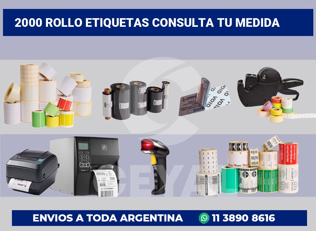 2000 Rollo etiquetas consulta tu medida