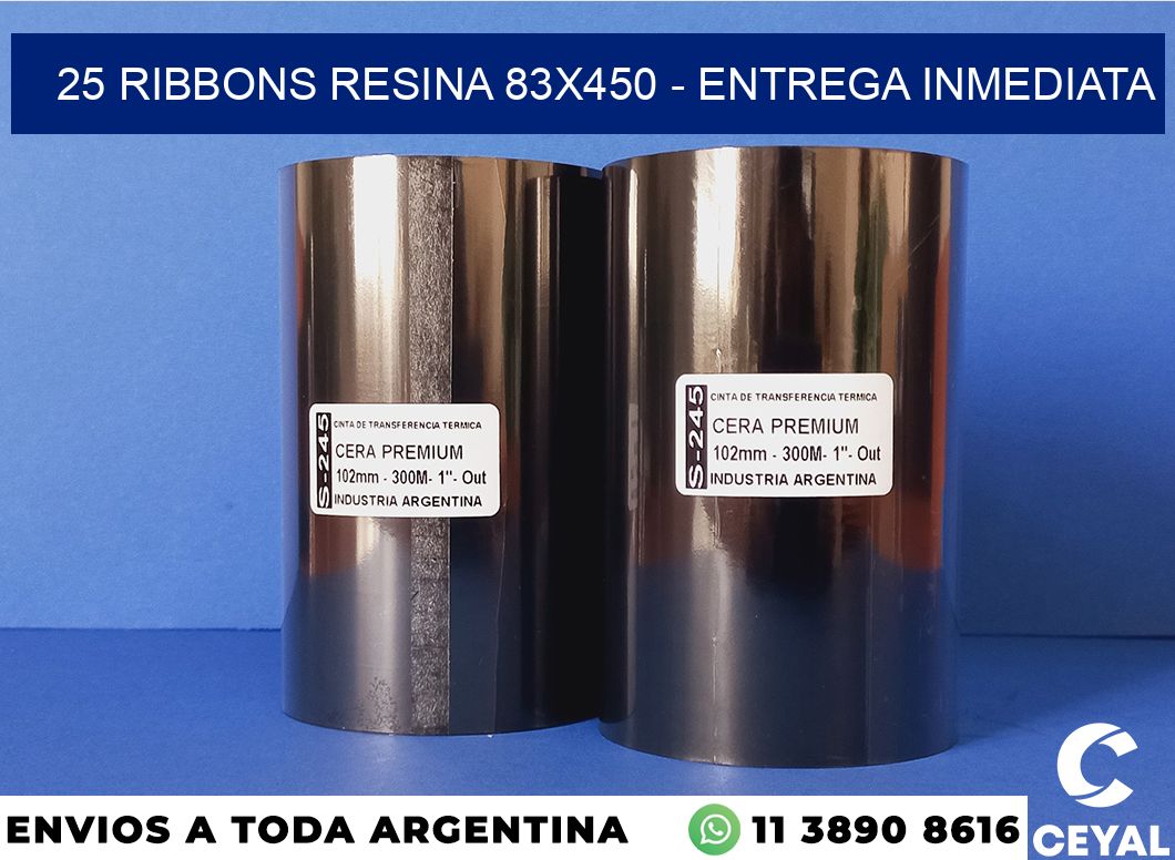25 Ribbons resina 83×450 – Entrega inmediata