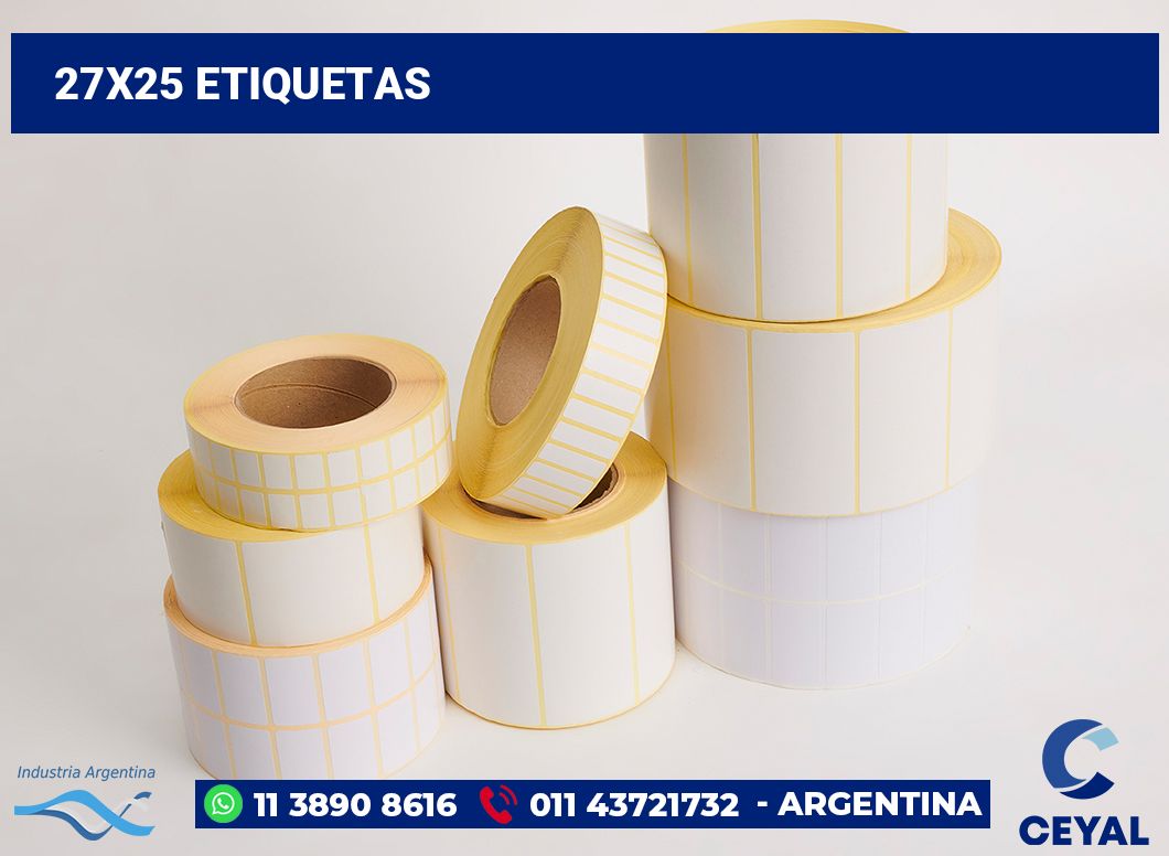 27x25 Etiquetas