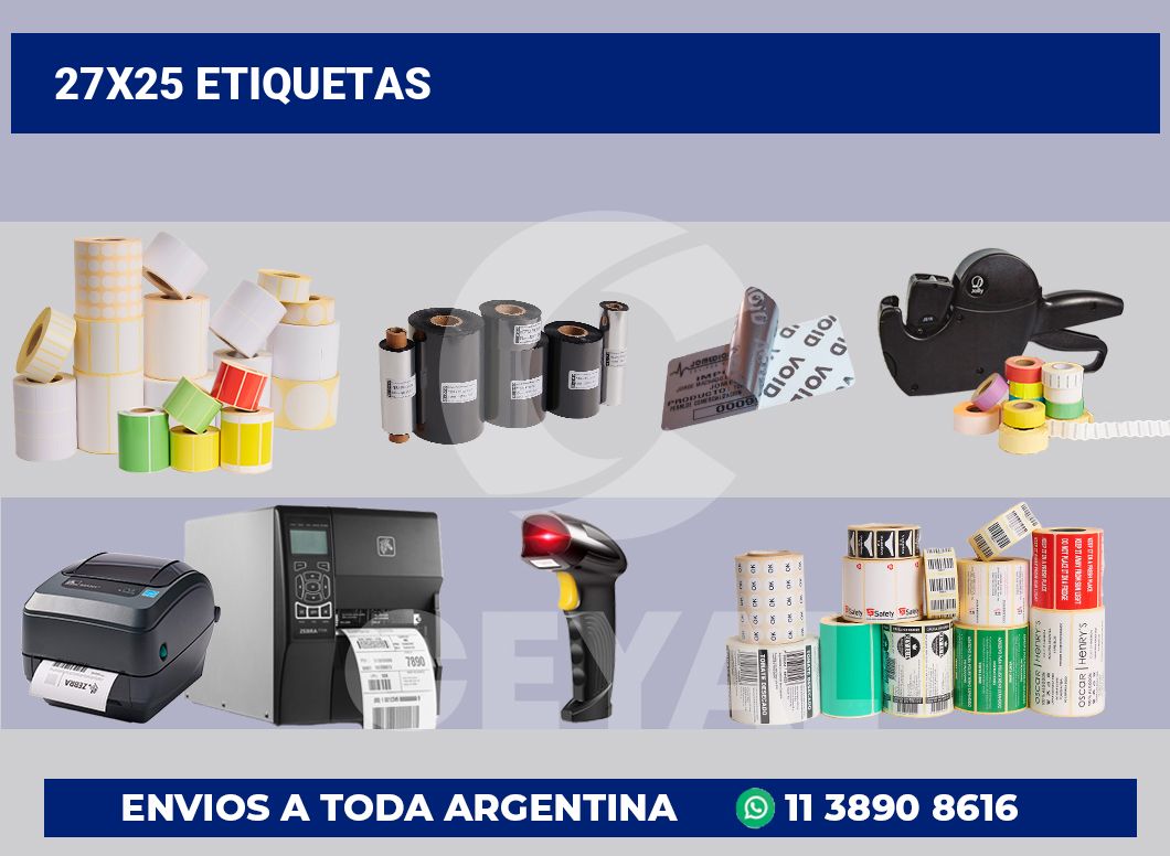 27×25 Etiquetas