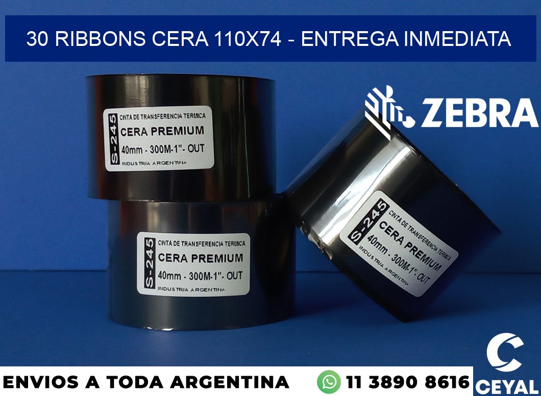 30 Ribbons cera 110x74 - Entrega inmediata