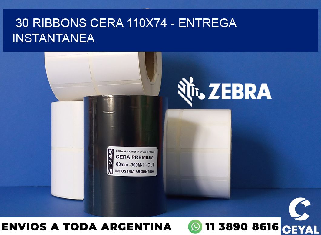 30 Ribbons cera 110x74 - entrega instantanea