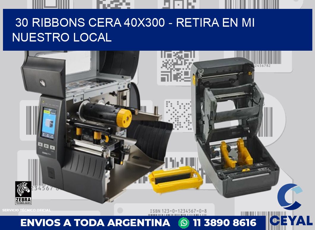 30 Ribbons cera 40x300 - retira en mi nuestro local